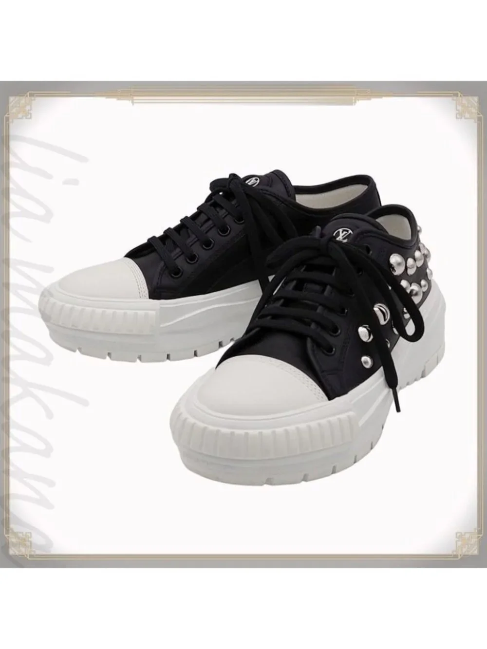 Louis Vuitton Yk Squad Line Sneakers Shoes Yayoi Kusama Black